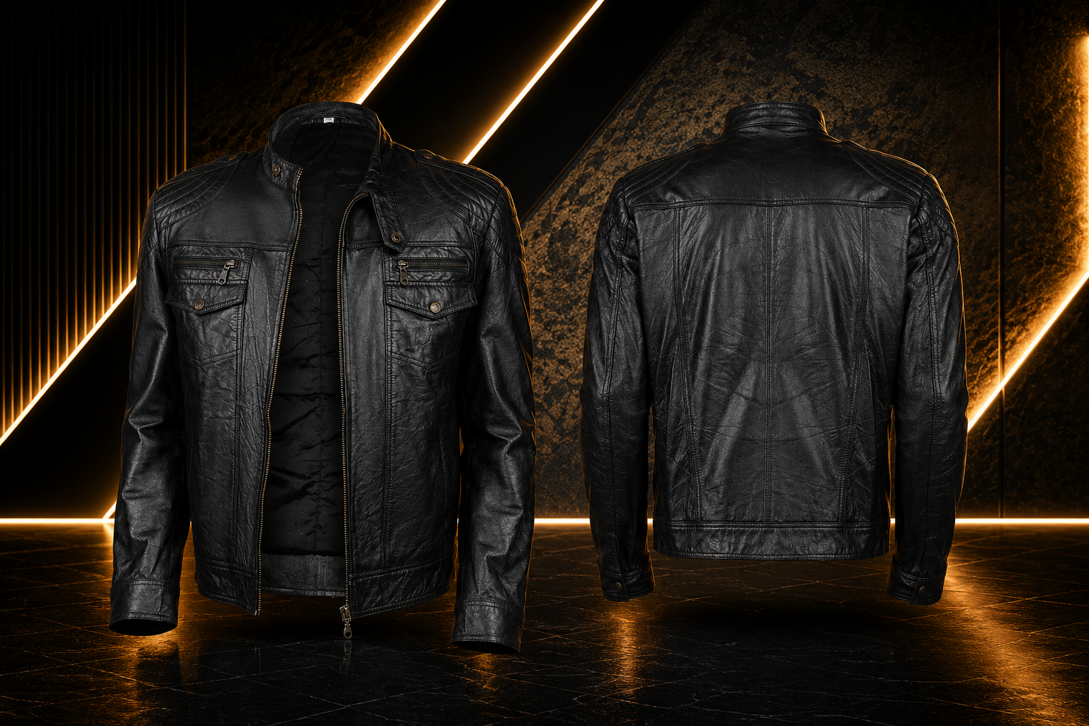 Cafe Racer Leather Jacket