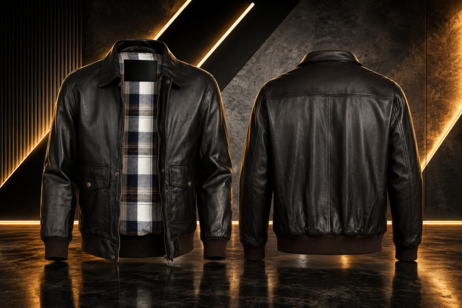 Flight Aviator Bomber Jacket Hover Image