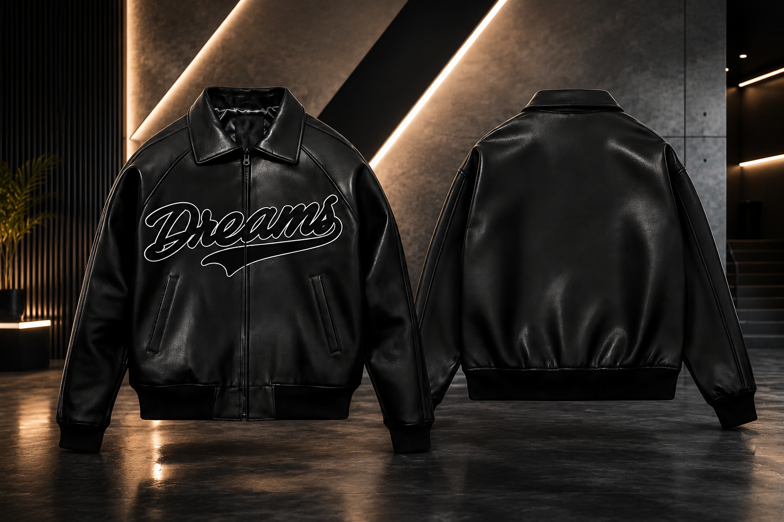 Dreams Leather Varsity Jacket