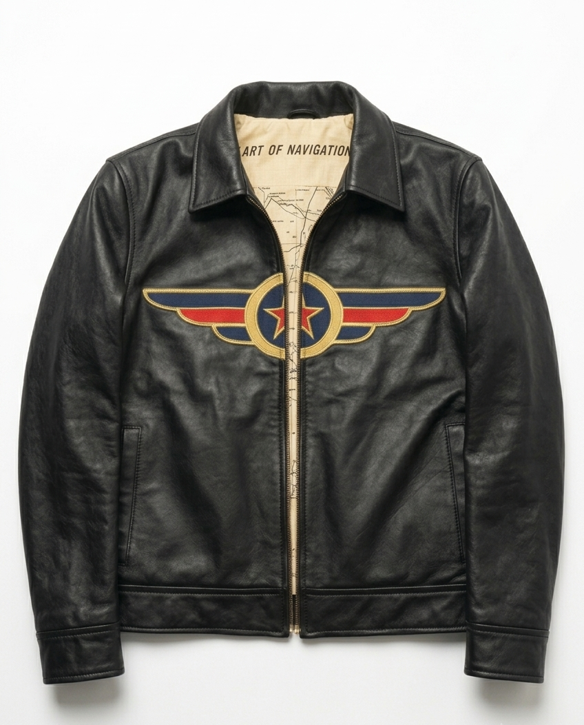 Vintage Aviator Bomber Style Jacket