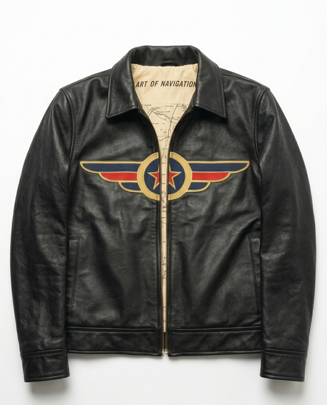 Vintage Aviator Bomber Style Jacket Main Image