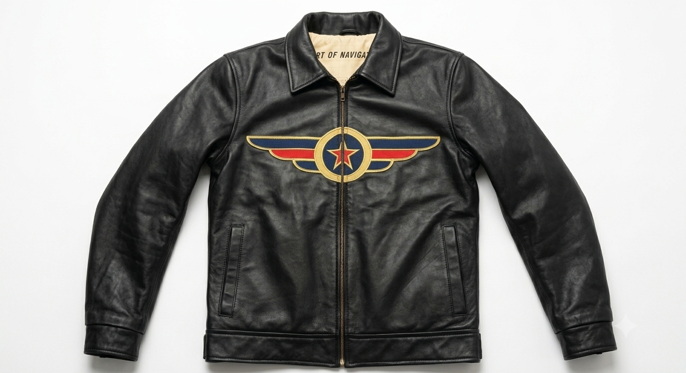 Vintage Aviator Bomber Style Jacket