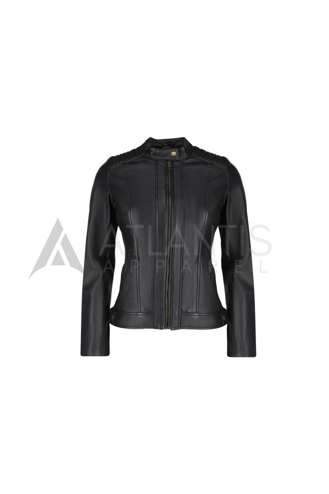 Women Leather Jacket Premium Hover Image