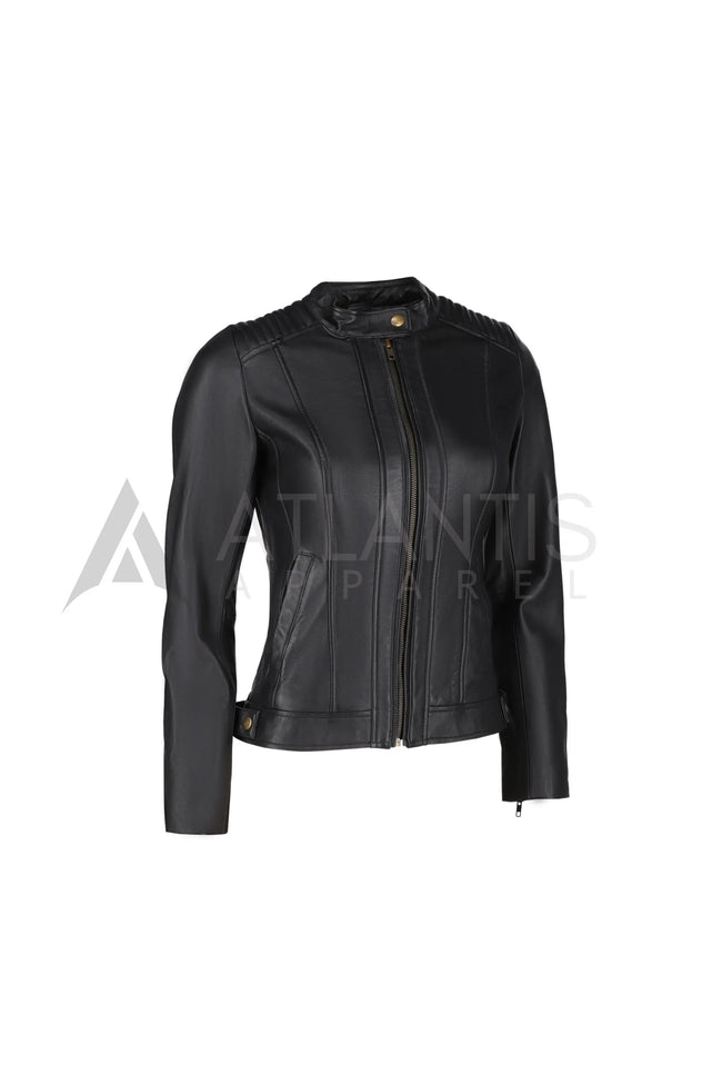 Women Leather Jacket Premium Main Image